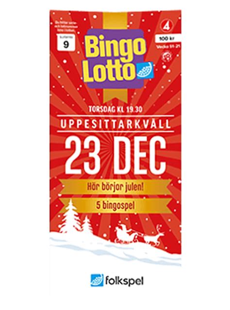 Köp dina bingolotter till Uppesittarkvällen .